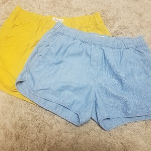2 pairs of Madewell pull on shorts